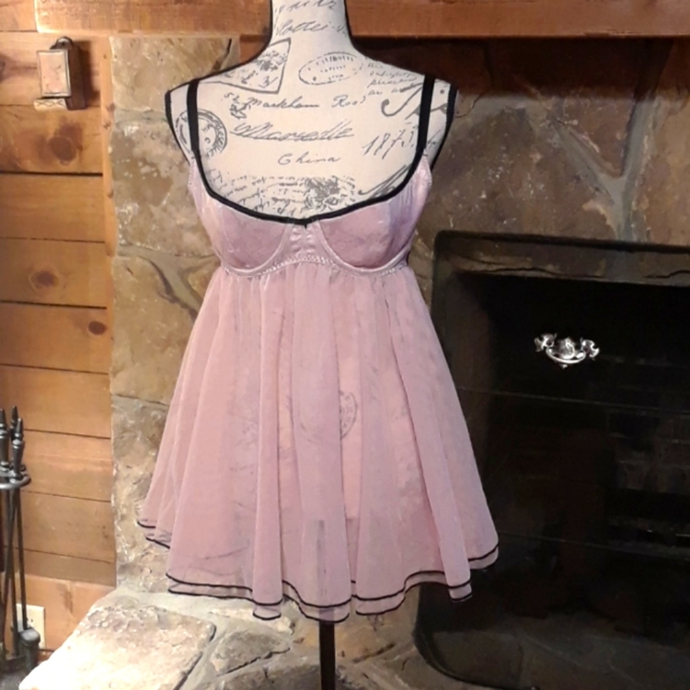 Victoria's Secret Pink Sheer Babydoll Dress/Top